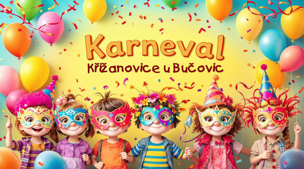 Dětský maškarní karneval v Křižanovicích u Bučovic