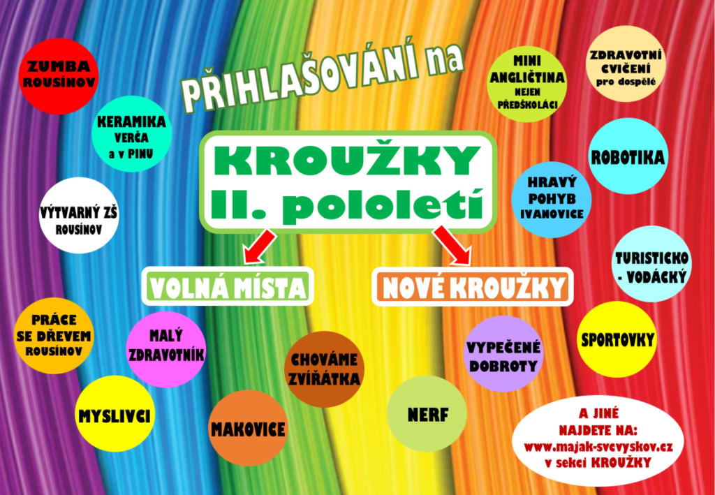 Volné a nové kroužky 