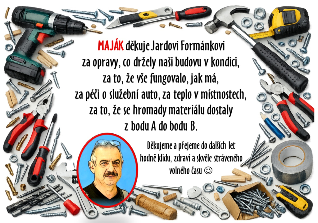 Maják děkuje Jardovi
