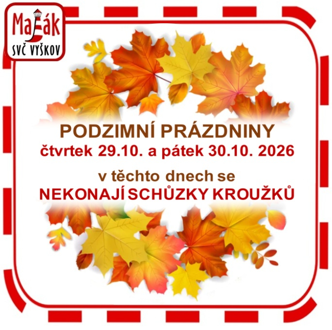 Podzimní prázdniny 29.-30.10.2025