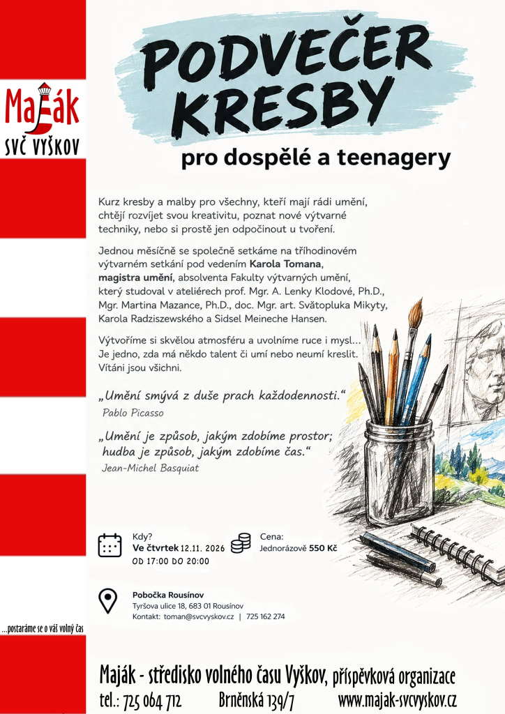 Podvečer kresby pro dospělé a teenagery