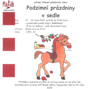 PT Podzimní prázdniny v sedle